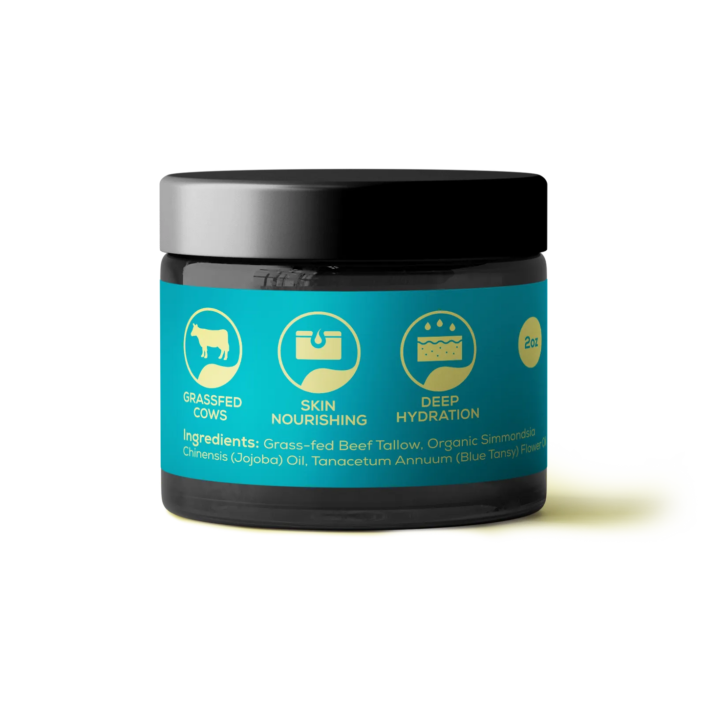 Woman applying Blue Tansy Tallow Balm to skin – natural moisturizer for rosacea and dry skin